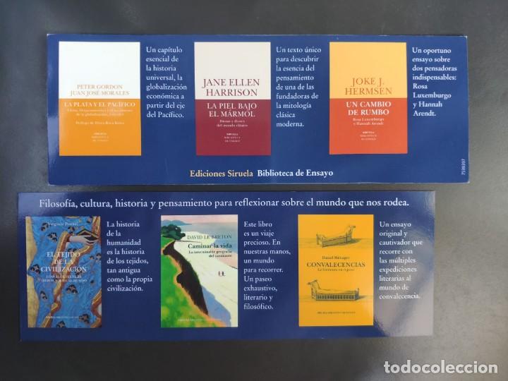 Coleccionismo marcap&aacute;ginas: MARCAP&Aacute;GINAS - - EDICIONES SIRUELA - BIBLIOTECA DE ENSAYO - Foto 1