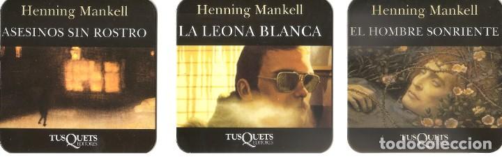 Coleccionismo Marcap&aacute;ginas: 3 MARCAP&Aacute;GINAS-POSAVASOS EDITORIAL TUSQUETS: HENNING MANKELL. NUEVOS
