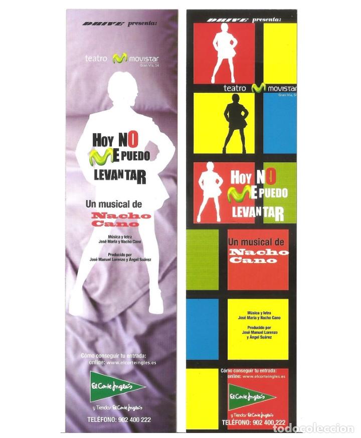 Coleccionismo Marcap&aacute;ginas: LOTE 2 MARCAP&Aacute;GINAS MECANO. HOY NO ME PUEDO LEVANTAR. EDITA EL CORTE INGLES. 1&ordm; A&Ntilde;OS 2000.NUEVOS