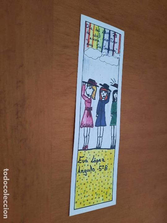 Coleccionismo Marcap&aacute;ginas: LAS SIN SOMBRERO. D&Iacute;A DEL LIBRO. MARCAPAGINAS. PUNTO LECTURA. BUEN ESTADO DOBLE CARA. DIFICIL C-1
