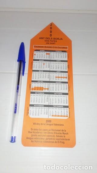 Coleccionismo Marcap&aacute;ginas: Marcap&aacute;ginas pol&iacute;tico calendario any 2000 - salvar la llengua Real Academia de Cultura Valenciana