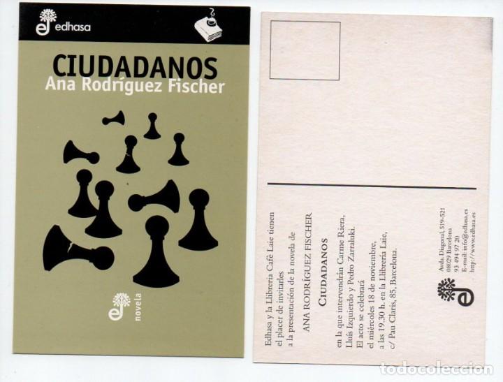Coleccionismo Marcap&aacute;ginas: POSTAL - MARCAPAGINAS, EDITORIAL EDHASA. CIUDADANOS. (AJEDREZ).