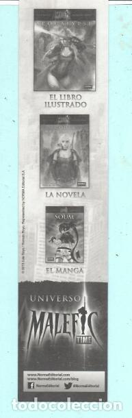 Coleccionismo marcap&aacute;ginas: MARCAP&Aacute;GINAS EDITORIAL NORMA T&Iacute;TULO MALEFIC - Foto 2