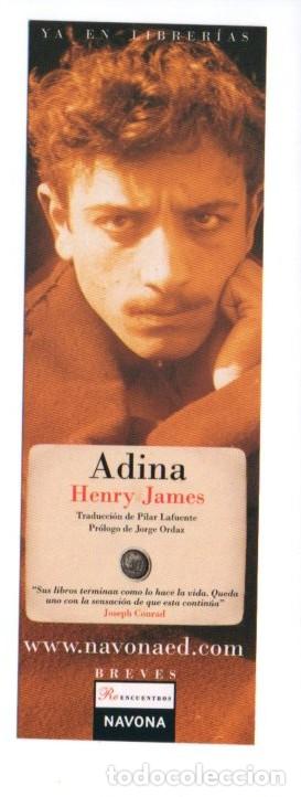Coleccionismo Marcap&aacute;ginas: MARCAPAGINAS, ADINA. HENRY JAMES. NAVONA.