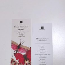 Collectionnisme Marque-pages: MARCAPÁGINAS - IMPEDIMENTA - CEGADOR - MIRCEA CARTARESCU. Lote 379900594
