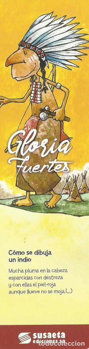 Coleccionismo Marcap&aacute;ginas: Marcapaginas editorial Susaeta Gloria Fuentes como se dibuja un indio