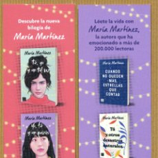 Coleccionismo Marcapáginas: MARCAPAGINAS CROSS BOOKS - MARIA MARTINEZ. Lote 389753929