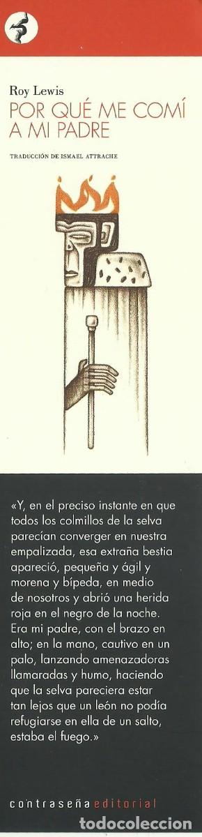 Collectables Bookmark: Marcapaginas editorial Contrase&ntilde;a Por que me comi a mi padre
