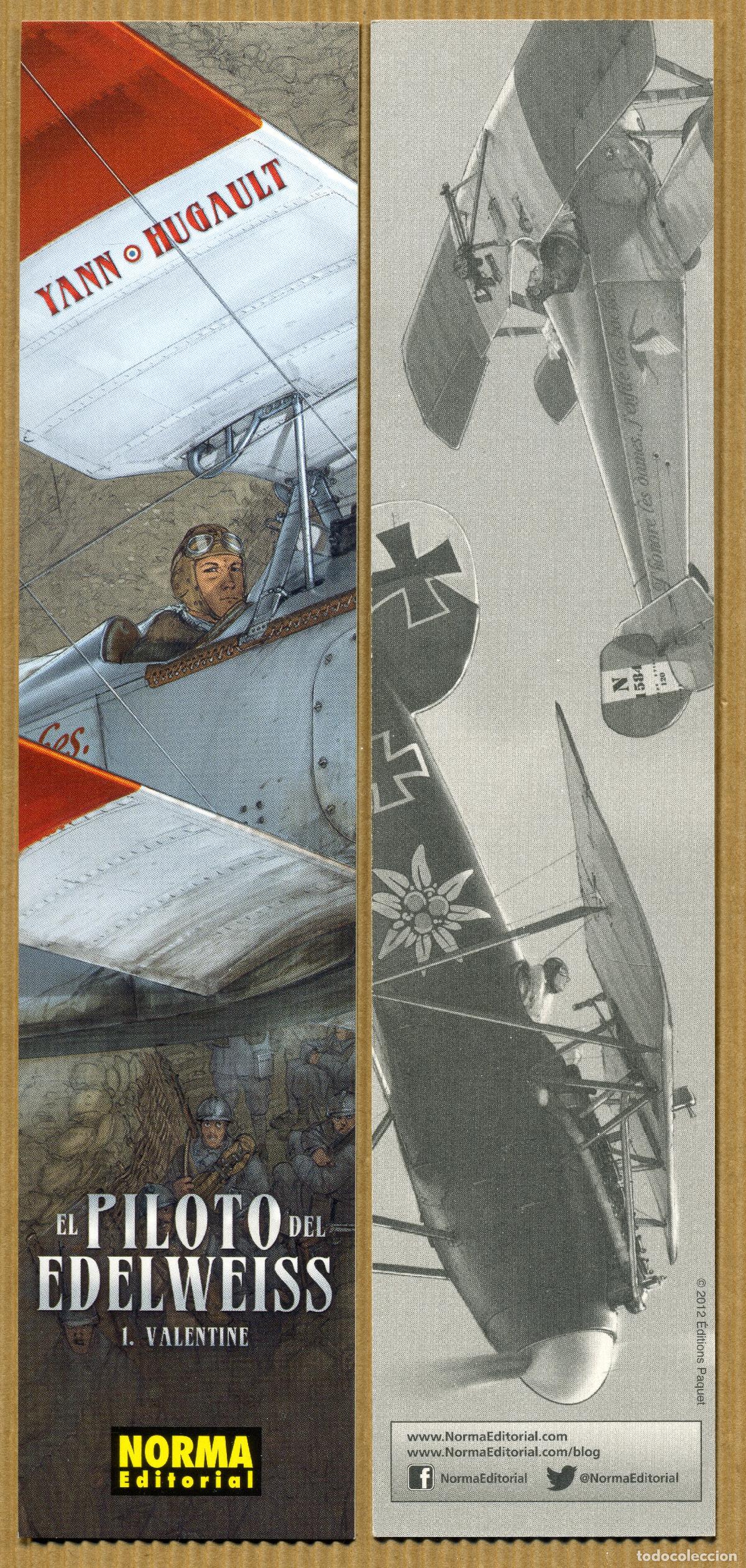 Coleccionismo Marcap&aacute;ginas: MARCAPAGINAS EDITORIAL NORMA - EL PILOTO DEL EDELWEIS