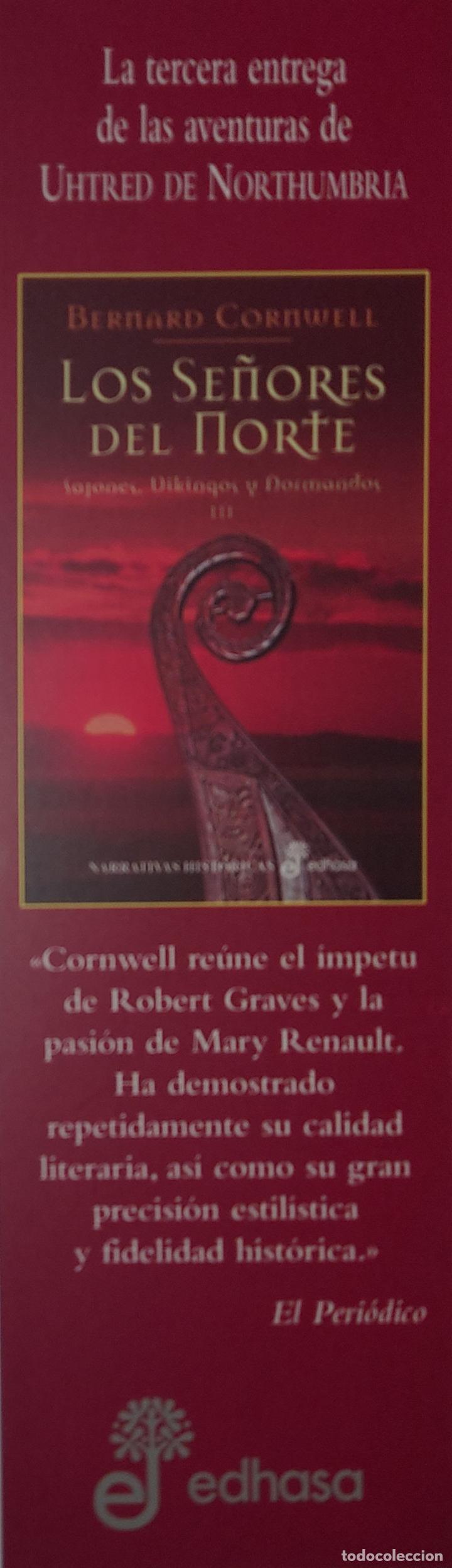 Coleccionismo marcap&aacute;ginas: MARCAPAGINAS - EDHASA - LOS SE&Ntilde;ORES DEL NORTE - BERNARD CORNWELL - Foto 1