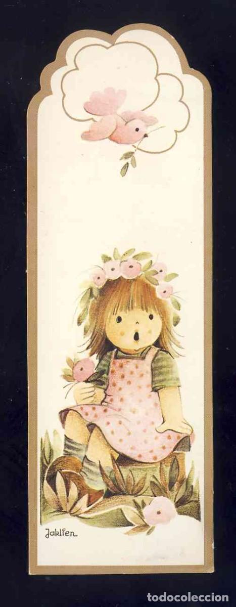 Coleccionismo marcap&aacute;ginas: Marcapaginas troquelado ilustrado por Jaklien: Ni&ntilde;a