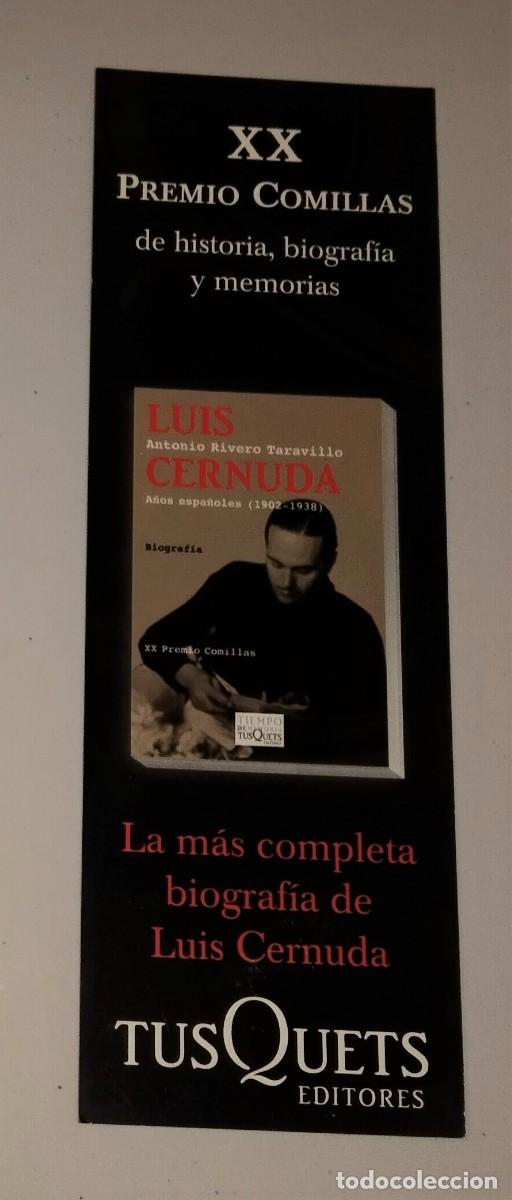 Coleccionismo marcap&aacute;ginas: MARCAP&Aacute;GINAS - LUIS CERNUDA, DE ANTONIO RIVERO. XX PREMIO COMILLAS - Foto 1