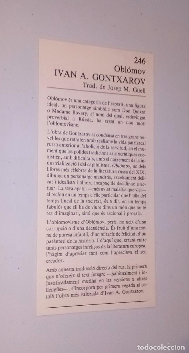 Coleccionismo marcap&aacute;ginas: MARCAP&Aacute;GINAS - IVAN A. GONTXAROV, OBL&Oacute;MOV. EDITORIAL PROA - Foto 1