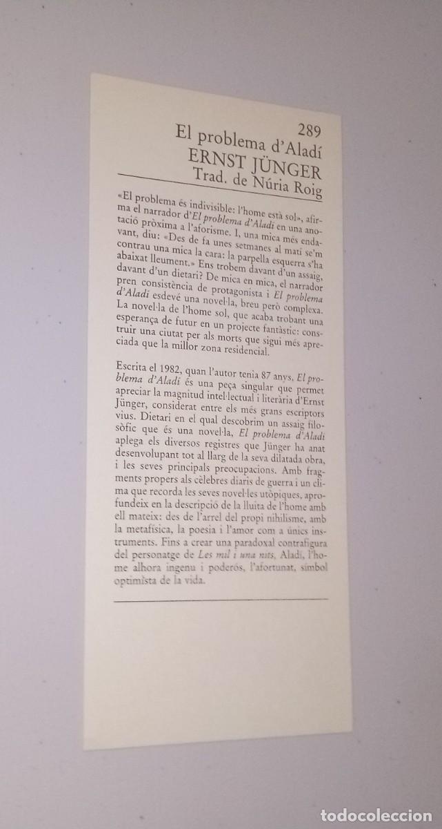 Coleccionismo marcap&aacute;ginas: MARCAP&Aacute;GINAS - ERNST J&Uuml;NGER, EL PROBLEMA DALAD&Iacute;. EDITORIAL PROA - Foto 1