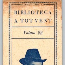 Coleccionismo Marcapáginas: BIBLIOTECA A TOT VENT - VOLUM 22 - PRUDENCI BERTRANA - NÀUFRAGS - 161X50MM - VER REVERSO
