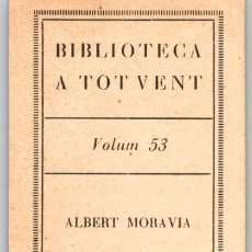 Coleccionismo Marcapáginas: BIBLIOTECA A TOT VENT - VOLUM 53 - ALBERT MORAVIA - ELS INDIFERENTS - 161X51MM - VER REVERSO
