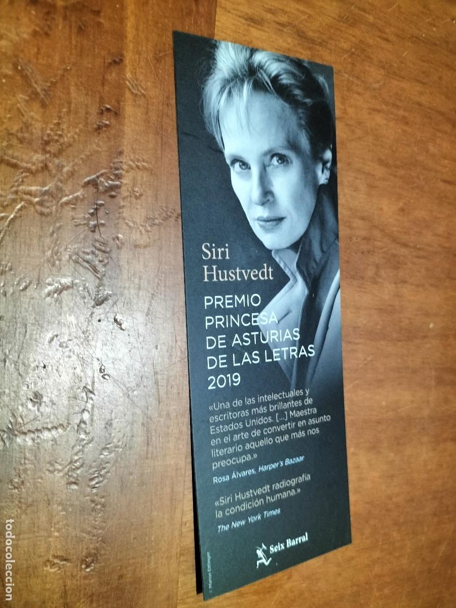 Coleccionismo Marcap&aacute;ginas: SIRI HUSTVEDT. LITERARIO. MARCAPAGINAS. BUEN ESTADO. DIFICIL. C-1