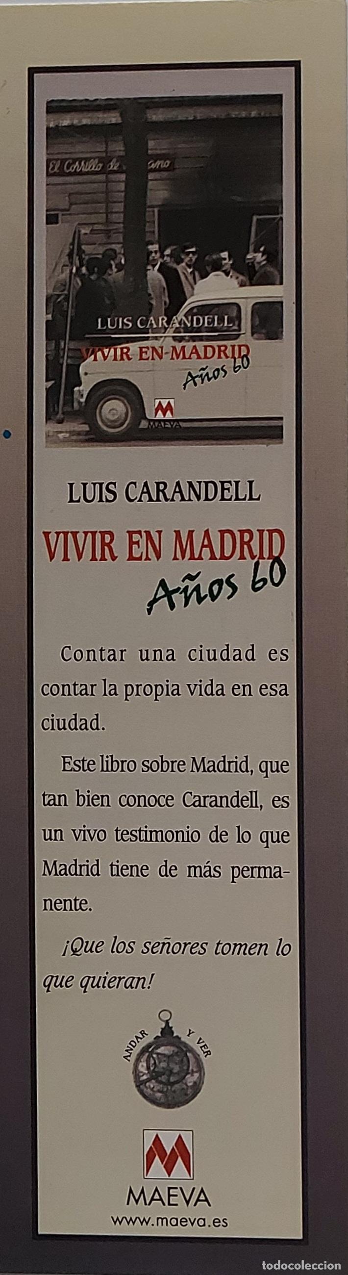 Collectionnisme Marque-pages: MARCAPAGINAS - MAEVA - - LUIS CARANDELL - VIVIR EN MADRID