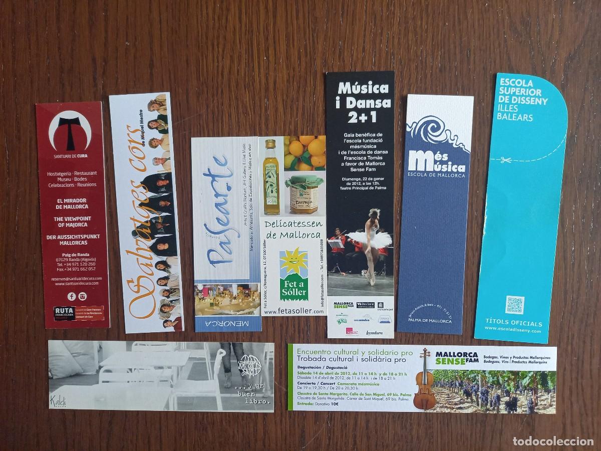 Collectables Bookmark: lote de 9 marcap&aacute;ginas, puntos de libro, publicitarios de Baleares.