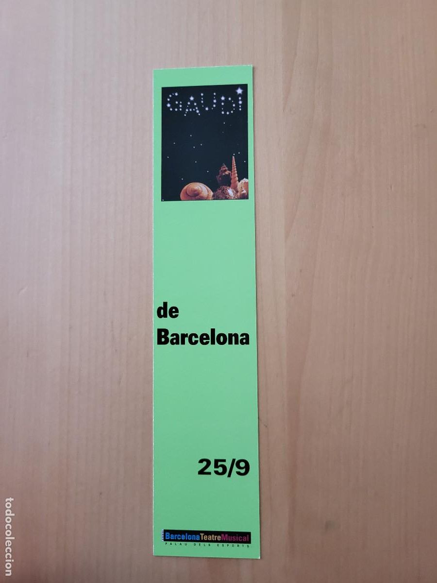 Coleccionismo Marcap&aacute;ginas: MARCAP&Aacute;GINAS GAUD&Iacute; EL MUSICAL 2009