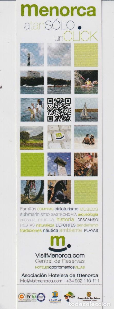 Collectionnisme Marque-pages: MARCAP&Aacute;GINAS EDITORIAL VISITMENORCA T&Iacute;TULO ASOCIACI&Oacute;N HOTELERA DE MENORCA