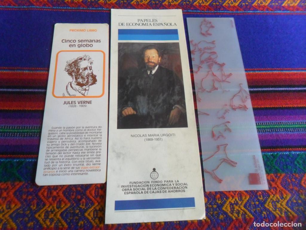 Sammeln von Lesezeichen: MARCAP&Aacute;GINAS CINCO SEMANAS EN GLOBO MIS LIBROS PAPELES ECONOM&Iacute;A ESPA&Ntilde;OLA MUSEO ALTAMIRA HIJOS GRIAL.