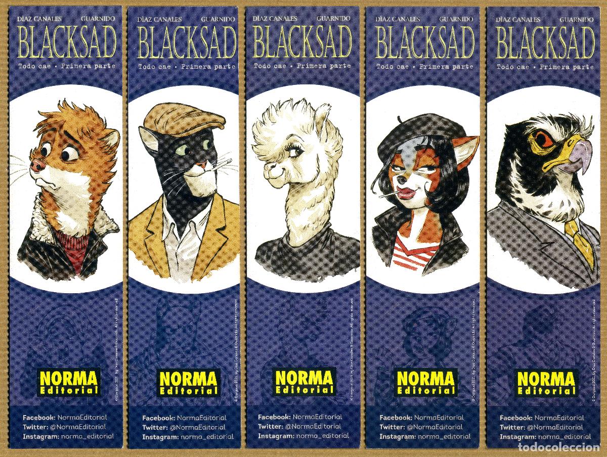 Sammeln von Lesezeichen: 5 MARCAPAGINAS EDITORIAL NORMA - BLACKSAD