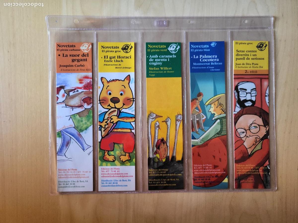 Coleccionismo marcap&aacute;ginas: 5 MARCAP&Aacute;GINAS EDICIONES EL PIRATA CON ARCHIVADOR - Foto 1