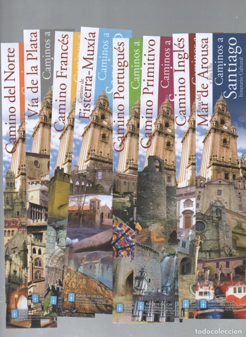 Coleccionismo marcap&aacute;ginas: SERIE COMPLETA DE 8 MARCAPAGINAS EN SU FUNDA. XACOBEO DE GALICIA. CAMINOS A SANTIAGO. EN CASTELLANO.