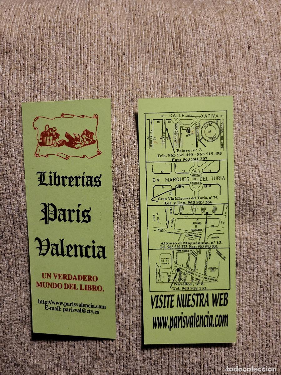 Coleccionismo marcap&aacute;ginas: MARCAP&Aacute;GINAS LIBRER&Iacute;AS PAR&Iacute;S VALENCIA - Foto 1