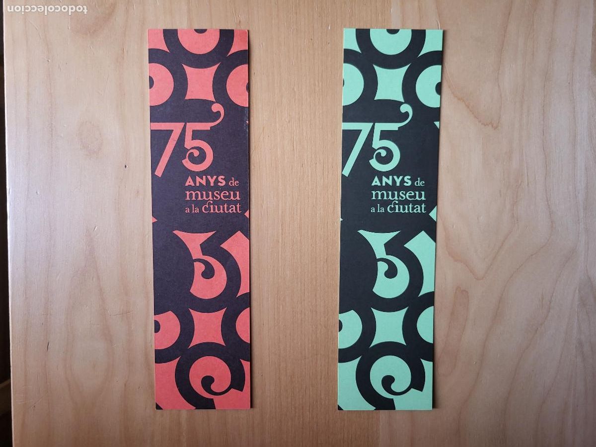 Collectables Bookmark: 2 MARCAP&Aacute;GINAS MUSEU D'HISTORIA DE SABADELL 75 ANIVERSARI