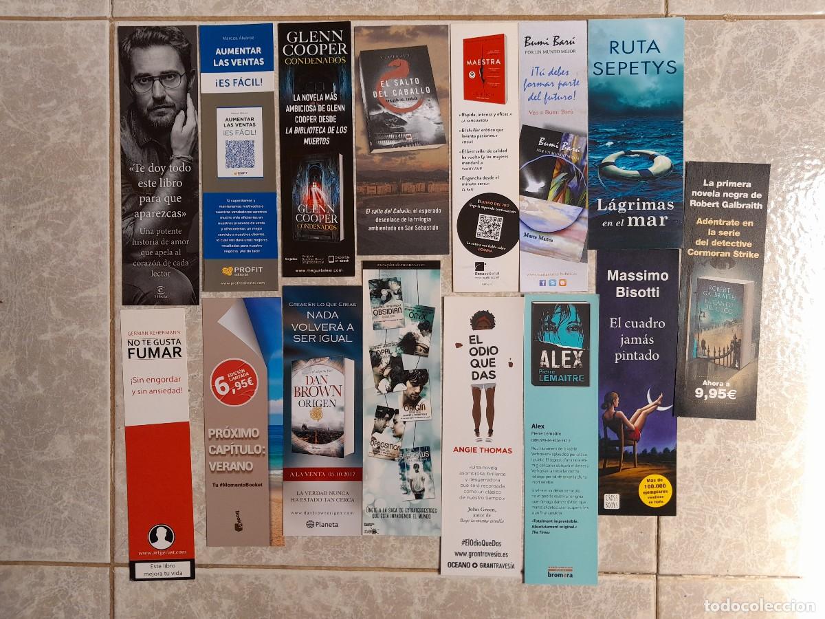 Collectionnisme Marque-pages: lote de 15 marcap&aacute;ginas, puntos de libro de editoriales.