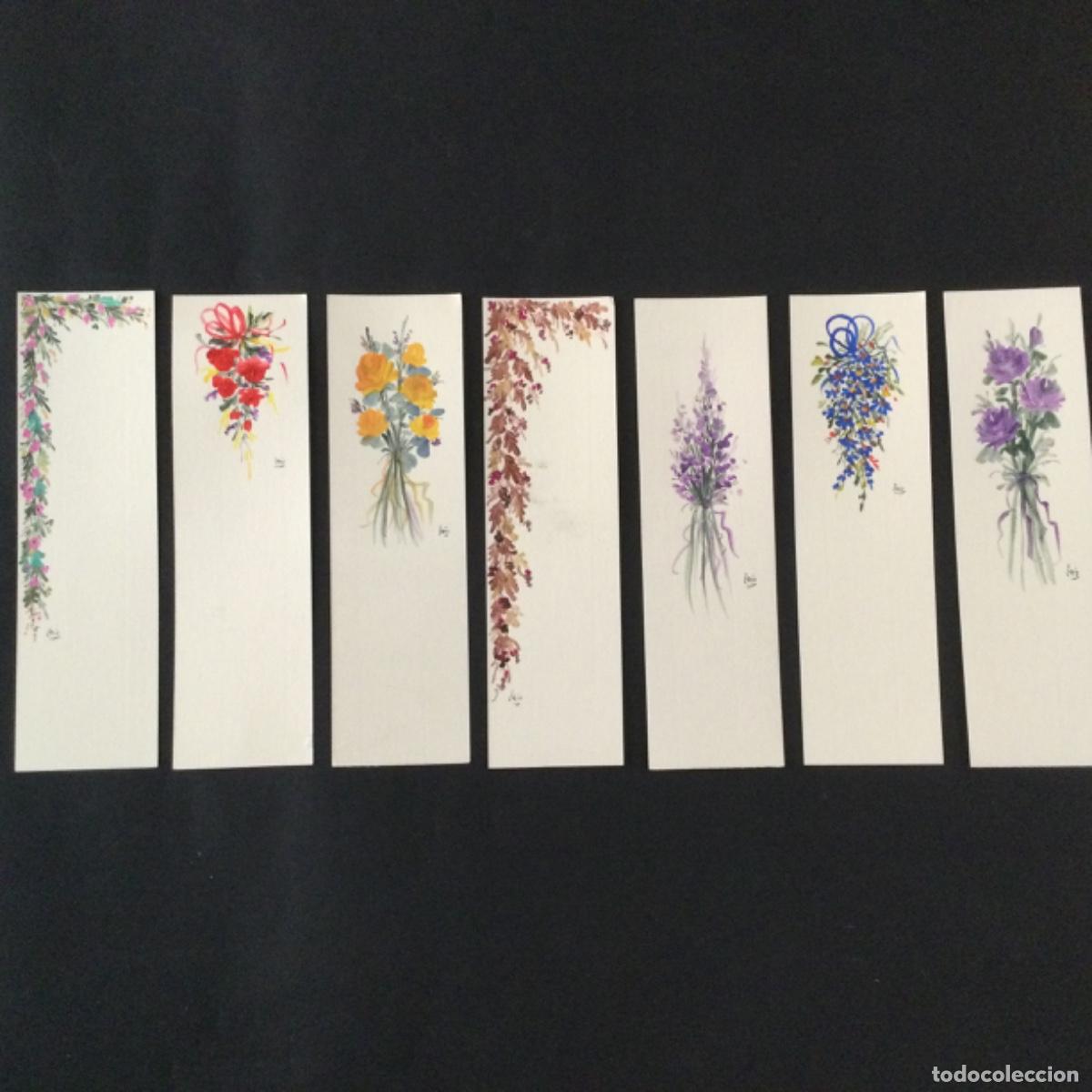 Sammeln von Lesezeichen: Marcap&aacute;ginas motivos florales. Pintados a mano con acuarela. NUEVOS