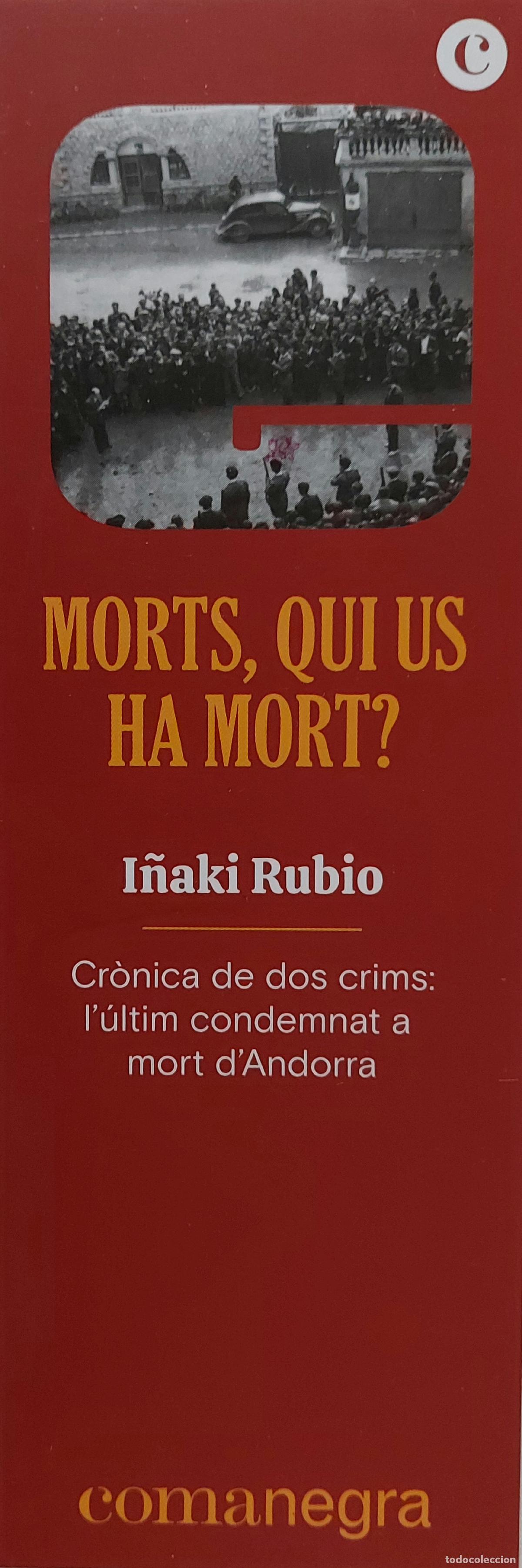 Coleccionismo Marcap&aacute;ginas: MARCAPAGINAS - COMANEGRA - MORTS QUI US HA MORT