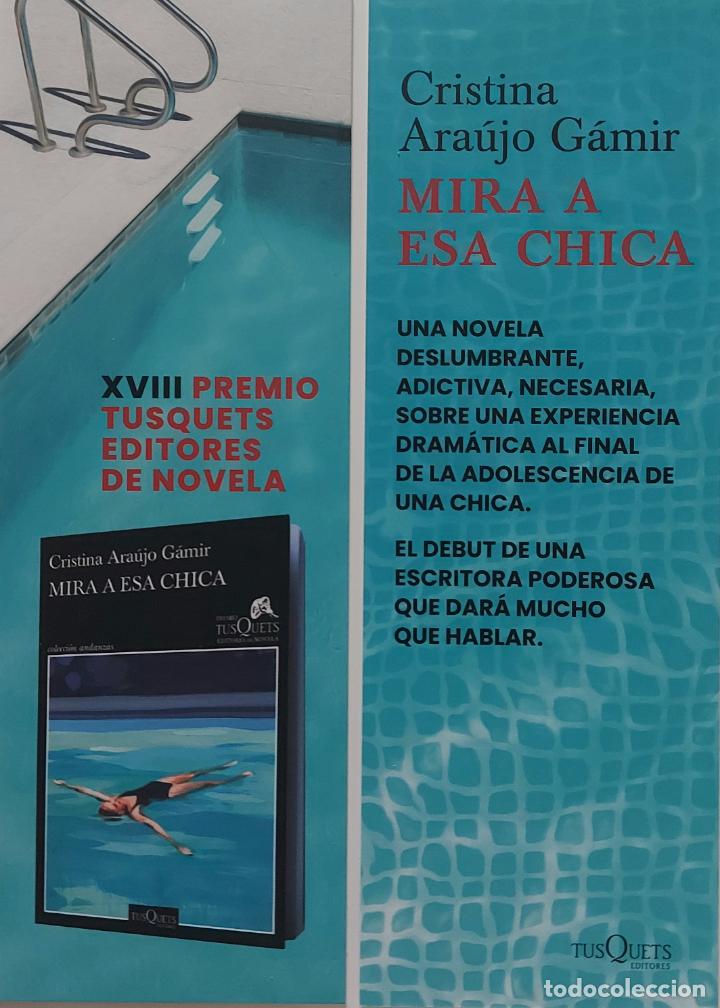 Coleccionismo Marcap&aacute;ginas: MARCAPAGINAS - TUSQUETS EDITORES - MIRA ESA CHICA - CRISTINA ARAUJO GAMIR