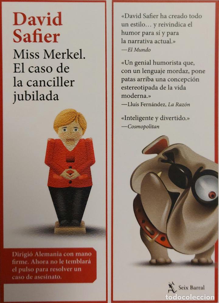 Coleccionismo Marcap&aacute;ginas: MARCAPAGINAS - SEIX BARRAL - EL CASO DE LA CANCILLER JUBILADA - DAVID SAFIER -