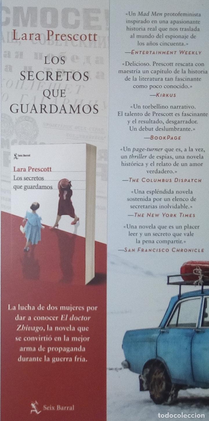 Coleccionismo Marcap&aacute;ginas: MARCAPAGINAS - SEIX BARRAL - LOS SECRETOS QUE GUARDAMOS - LARA PRESCOTT