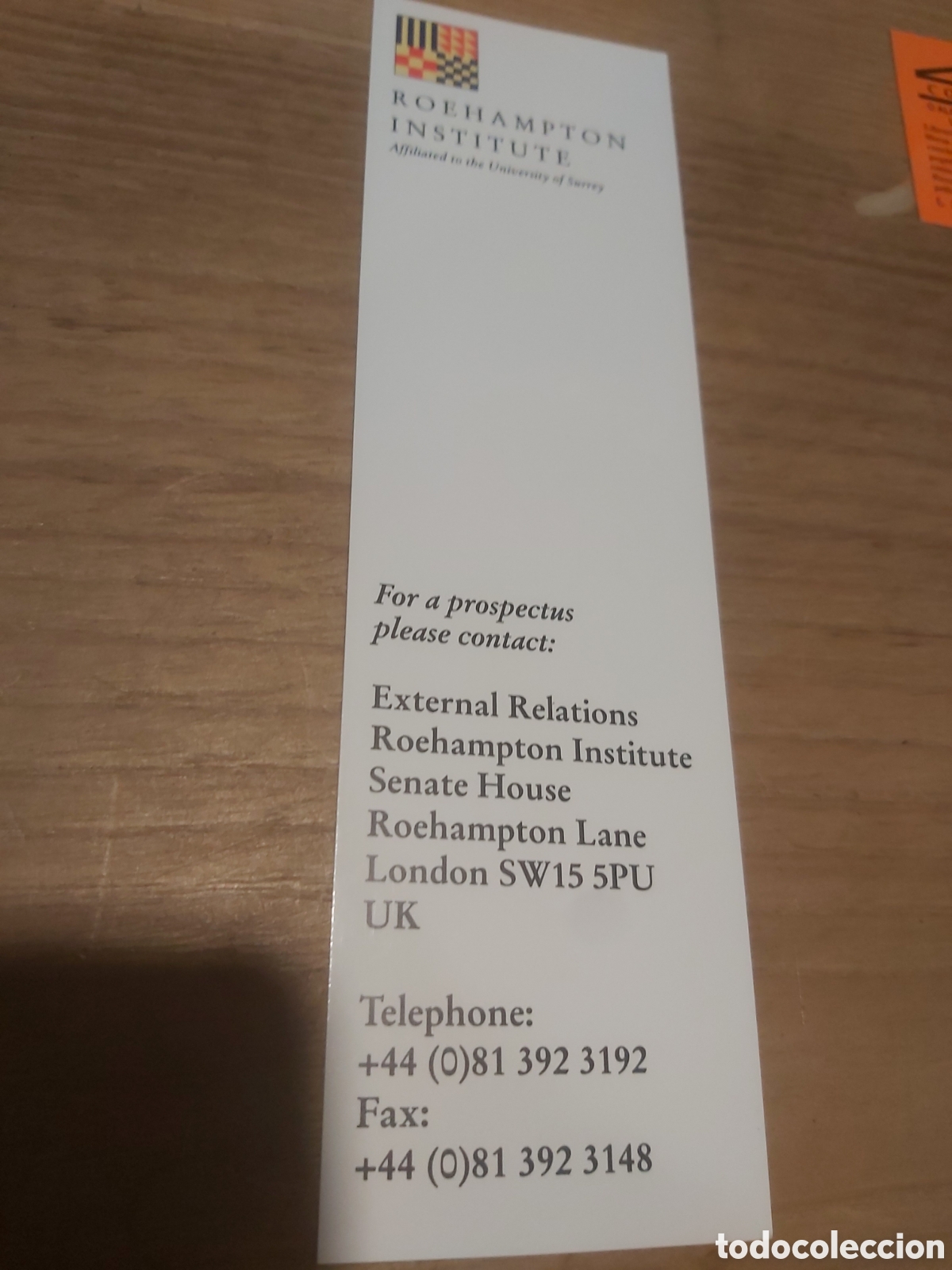 Coleccionismo Marcap&aacute;ginas: Marcap&aacute;ginas roeganpton.institute London uk