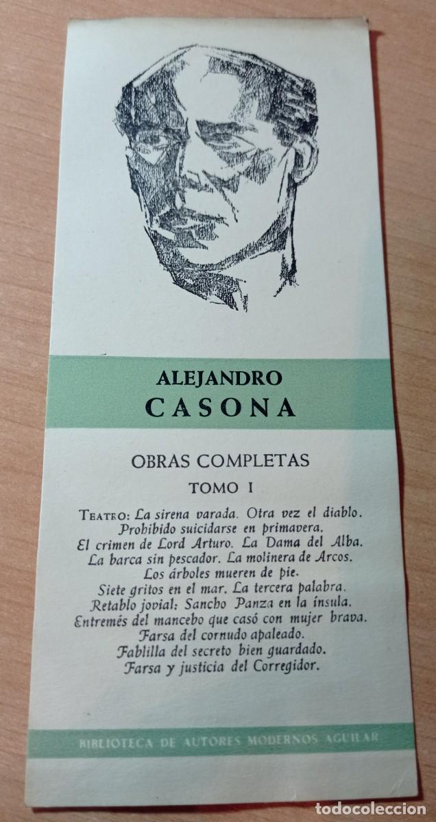 Coleccionismo marcap&aacute;ginas: MARCAP&Aacute;GINAS ALEJANDRO CASONA OBRAS COMPLETAS - Foto 1