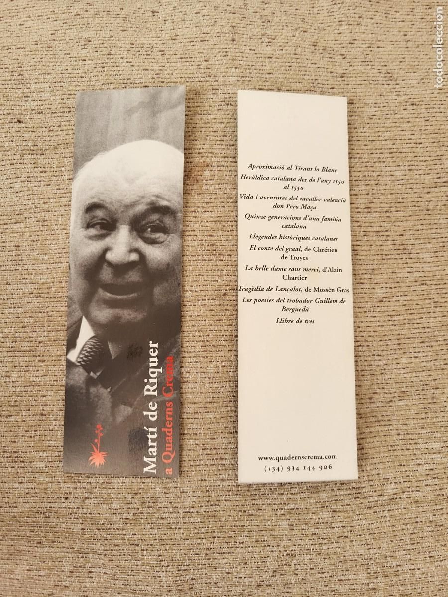 Collectionnisme Marque-pages: MARCAP&Aacute;GINAS EDITORIAL QUADERNS CREMA