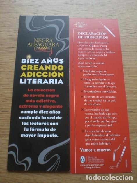 Coleccionismo Marcap&aacute;ginas: marcapaginas 10 a&ntilde;os novela negra editorial Alfaguara