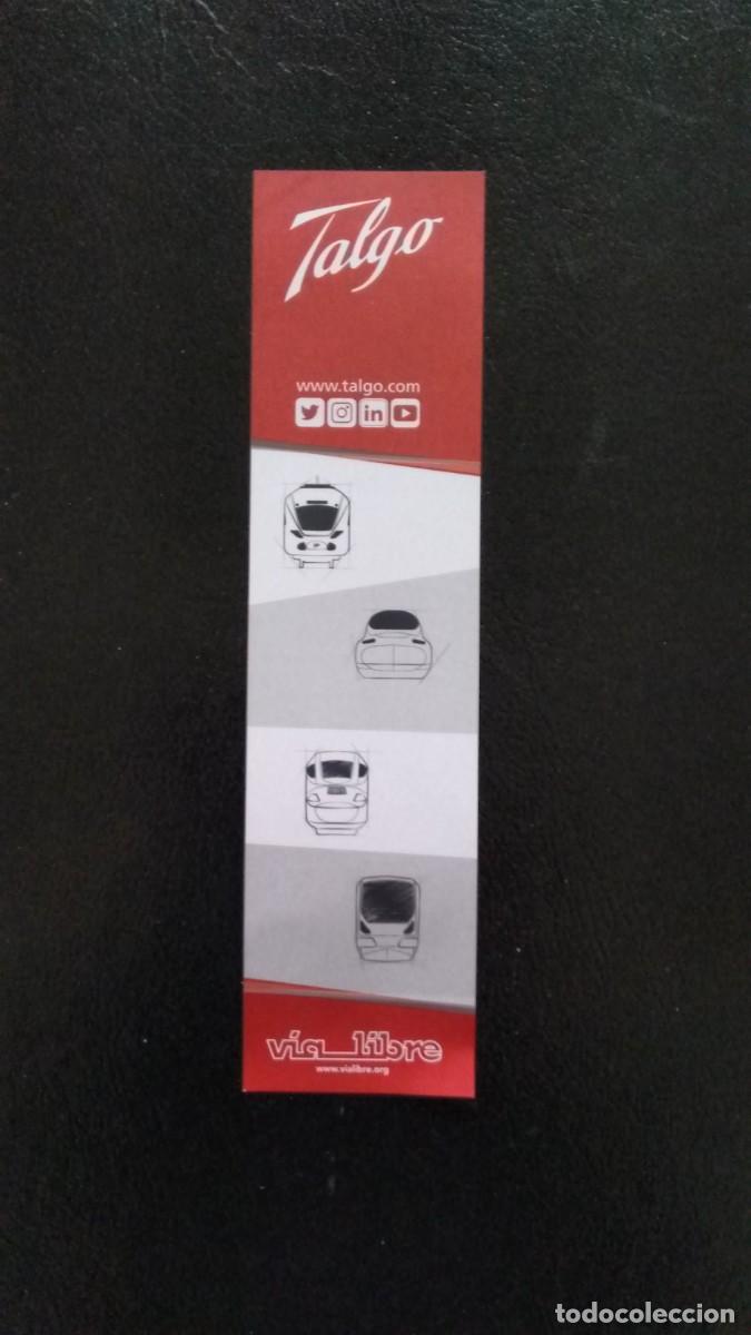 Coleccionismo marcap&aacute;ginas: MARCAP&Aacute;GINAS TALGO V&Iacute;A LIBRE. - Foto 1