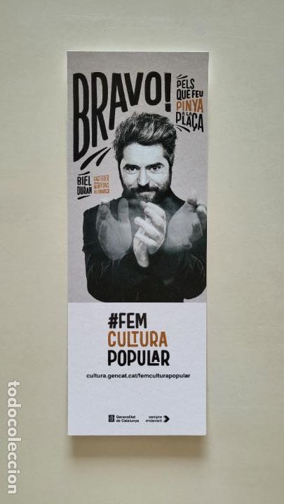 Coleccionismo Marcap&aacute;ginas: MARCAPAGINAS PUNT DE LLIBRE FEM CULTURA POPULAR BIEL DURAN GENERALITAT DE CATALUNYA