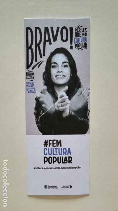 Coleccionismo Marcap&aacute;ginas: MARCAPAGINAS PUNT DE LLIBRE FEM CULTURA POPULAR MARIONA ESCODA EUFORIA TV3 GENERALITAT DE CATALUNYA