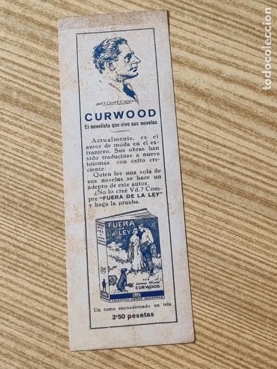 Coleccionismo Marcap&aacute;ginas: ANTIGUO MARCAP&Aacute;GINAS - JAMES OLIVER CURWOOD - EDITORIAL JUVENTUD