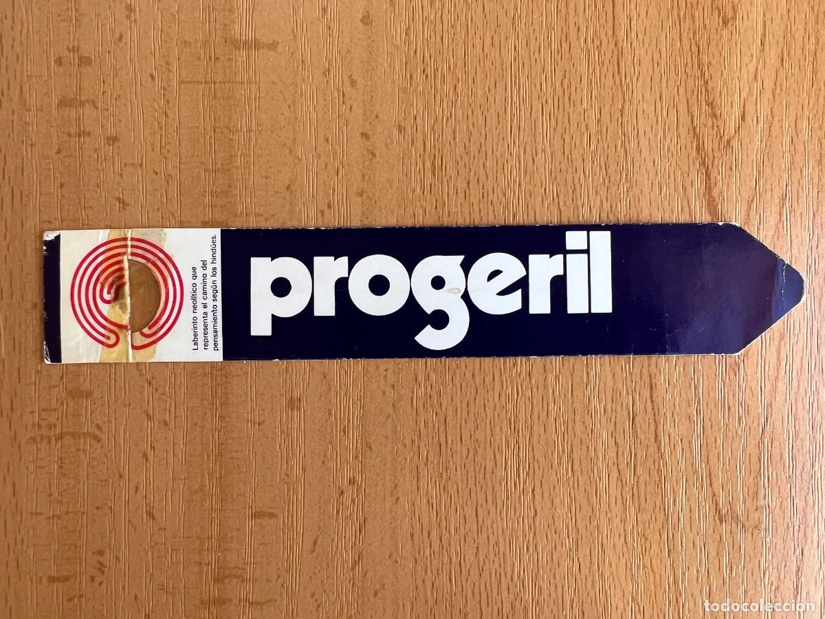 Collectables Bookmark: MARCAPAGINAS CON REGLA PUBLICIDAD PROGERIL ARTERIOSCLEROSIS CEREBRAL