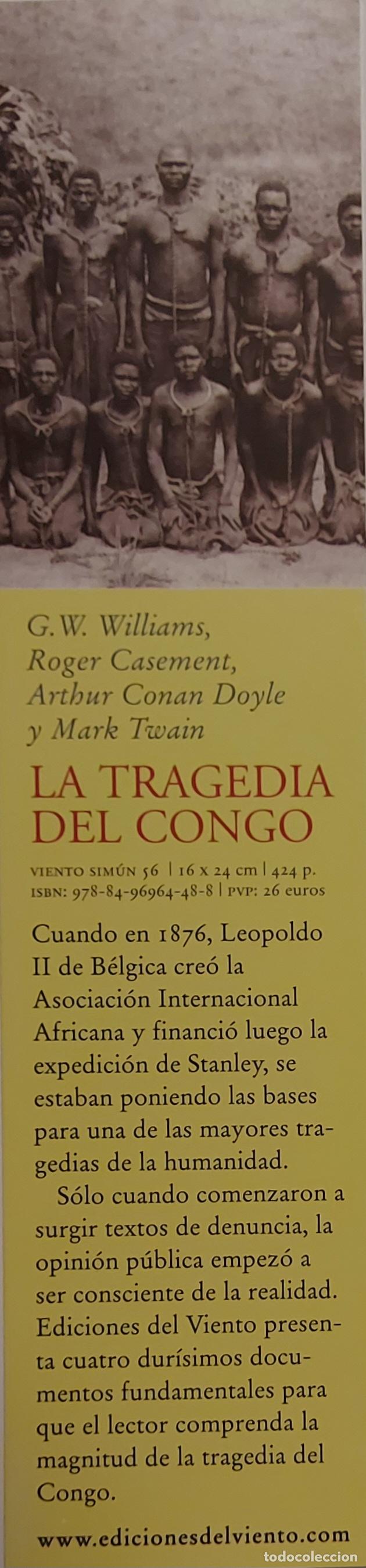 Coleccionismo marcap&aacute;ginas: MARCAPAGINAS - EDICIONES DEL VIENTO - LA TRAGEDIA DEL CONGO - ARTHUR CONAN DOYLE .... - Foto 1