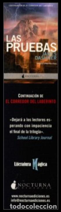 Coleccionismo marcap&aacute;ginas: MARCAPAGINAS - NOCTURNA - LAS PRUEBAS - JAMES DASHNER.