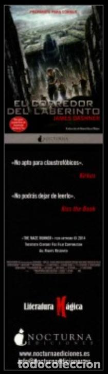 Coleccionismo marcap&aacute;ginas: MARCAPAGINAS - NOCTURNA - EL CORREDOR DEL LABERINTO - JAMES DASHNER.