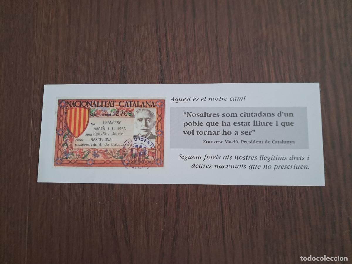 Collectionnisme Marque-pages: marcap&aacute;ginas, punto de libro, pol&iacute;tica, Francesc Maci&agrave;, president de Catalunya.